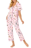 Bedhead Pajamas Novelty Long-sleeve Pajama Set In Lets Do Brunch