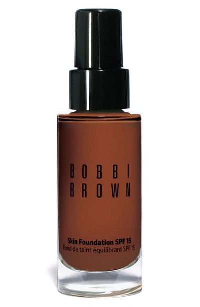 Bobbi Brown Skin Oil-free Liquid Foundation Broad Spectrum Spf 15 In 7.5 Warm Walnut (golden Rich Brown With Yellow And Brown Undertones)