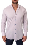 MACEOO MACEOO EINSTEIN MICROPATTERN STRETCH CONTEMPORARY FIT BUTTON-UP SHIRT
