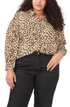 VINCE CAMUTO VINCE CAMUTO ANIMAL SPOT BUTTON-UP SHIRT