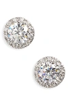 NORDSTROM HALO CUBIC ZIRCONIA STUD EARRINGS