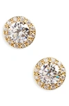 NORDSTROM HALO CUBIC ZIRCONIA STUD EARRINGS