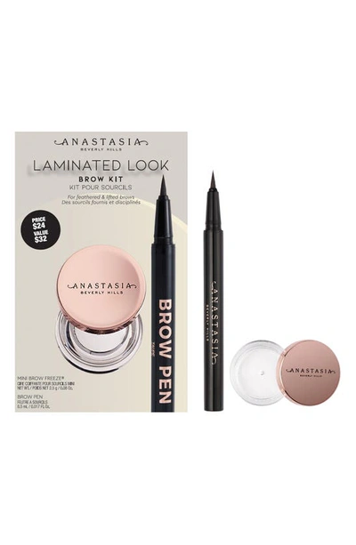 Anastasia Beverly Hills Laminated Look Brow Kit $32 Value In Dark Brown