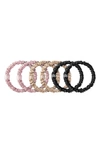 Slip 6-pack Pure Silk Skinny Scrunchies In Pink Multi