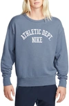 Nike Sportswear Trend Oversize Graphic Crewneck Sweatshirt In Blue