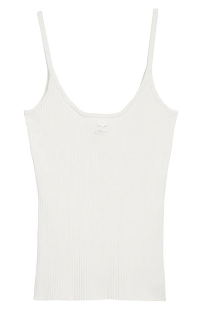 COURRÈGES COURRÈGES LOGO RIB TANK TOP
