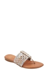 Andre Assous Nice Woven Sandal In Metallic Multi
