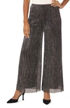 Chaus Lurex® Crinkle Mesh Palazzo Pants In Black/ Gold