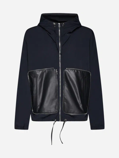 Bottega Veneta Packable Nylon Jacket In Midnight Blue