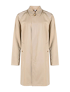Burberry Cotton Gabardine Car Coat In Nude & Neutrals