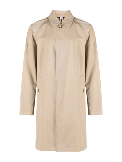 Burberry Cotton Gabardine Car Coat In Brown