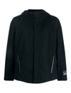 C.p. Company Logo-patch Zipped Hooded Jacket In Blue