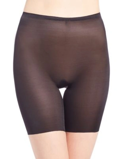 Spanx Skinny Britches Mid-thigh Shorts In Very Black