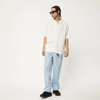 Afends Hemp Cuban Short Sleeve Shirt In White