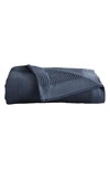 Woven & Weft Soft Cotton All-season Waffle Weave Throw Blanket In Ocean Blue