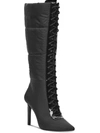 Inc Siggle Womens Patent Puffer Knee-high Boots In Black