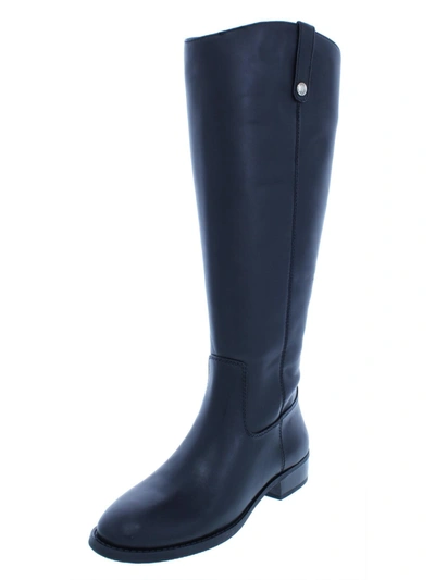 Inc Fawne Womens Wide Calf Leather Riding Boots In Black