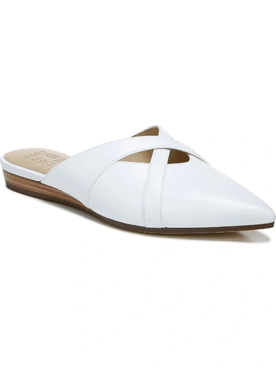 Naturalizer Keira Womens Leather Slipon Ballet Flats In White