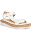 Madden Girl Gigi Womens Embroidered Ankle Strap Flatform Sandals In Multi