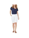 Nydj Modern Linen Blend Bermuda Shorts In White