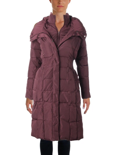 Cole Haan Womens Winter Down Parka Coat In Red