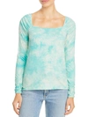 SINGLE THREAD WOMENS TIE-DYE RUCHED PULLOVER TOP