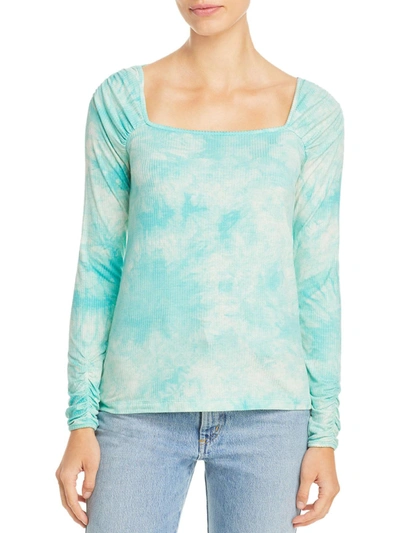 Single Thread Womens Tie-dye Ruched Pullover Top In Multi