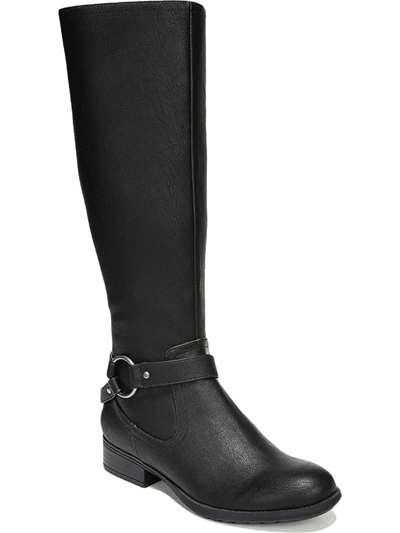 Lifestride X-felicity Womens Faux Leather Tall Knee-high Boots In Black