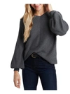 1.state Womens V Neck Balloon Sleeve Top In Grey
