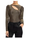 N:PHILANTHROPY DELIA WOMENS METALLIC CUT OUT PULLOVER TOP
