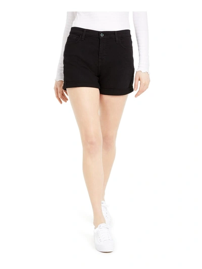 Jen7 By 7 For All Mankind Womens Mid Rolled Shorts In Black