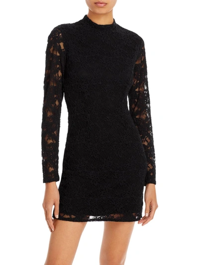 Bardot Vezza Womens Lace Long Sleeves Cocktail And Party Dress In Black