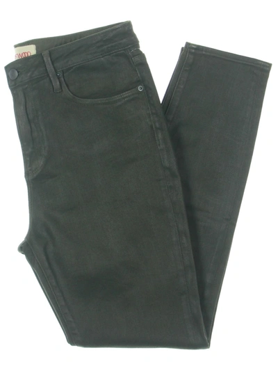 Driftwood Jackie Womens Coated High Rise High-waist Jeans In Green