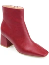 Journee Collection Haylinn Vegan Leather Bootie In Red
