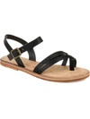 Journee Collection Vasek Womens Strappy Slingback Flat Sandals In Black