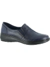 Easy Street Proctor Womens Faux Leather Mini Wedge Slip-on Shoes In Blue