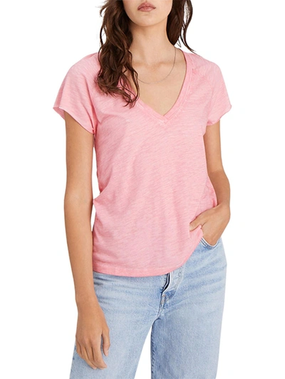 Sanctuary Womens V Neck Knit T-shirt In Pink