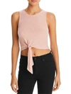 COMUNE LAPORTE WOMENS KNOT-FRONT CROPPED TANK TOP