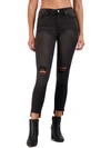 JUST BLACK WOMENS HIGH RISE DISTRESSED SKINNY JEANS