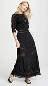LOVESHACKFANCY BETH DRESS BLACK,LSHAC30173