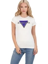 BEBE WOMENS GLITTER COMFY GRAPHIC T-SHIRT