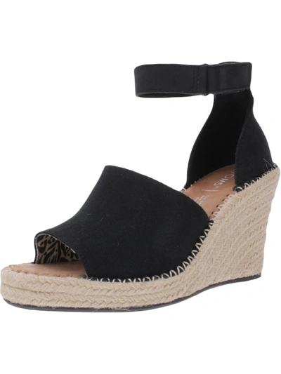 TOMS MARISOL WOMENS OPEN TOE ANKLE STRAP WEDGE SANDALS