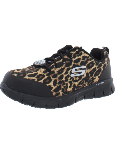 Skechers Sure Track Saivy  Womens Animal Print Comp Toe Work And Safety Shoes In Multi