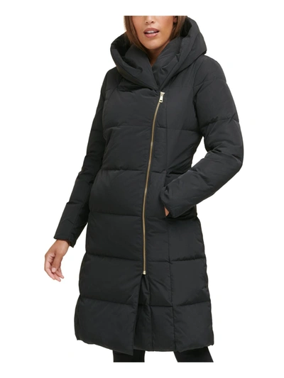Cole Haan Womens Down Quilted Puffer Coat In Black