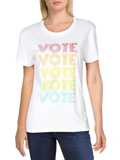 Prince Peter Vote Womens Graphic Short Sleeve T-shirt In White