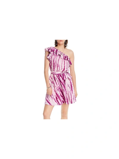 Lini Womens Ruffled Tie-dye Mini Dress In Multi