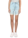 Hidden Jeans Womens Destroyed Mom Denim Shorts In Blue