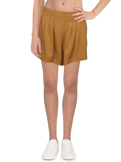 Sancia The Romy Womens Tencel High Waist Shorts In Brown