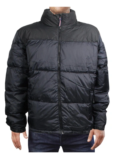 London Fog Mens Puffer Colorblock Quilted Coat In Blue