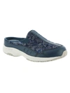 Easy Spirit Travel Time 730 Womens Animal Print Leather Slip-on Sneakers In Blue